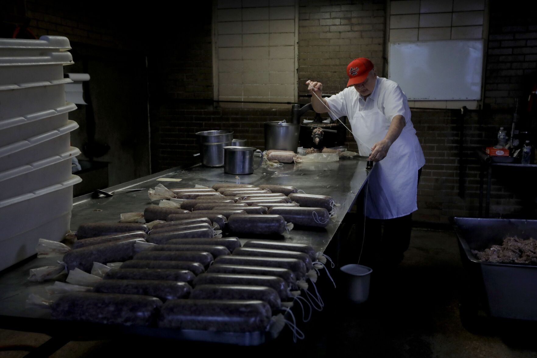 Piekutowski's European Style Sausage bustling during the holiday season